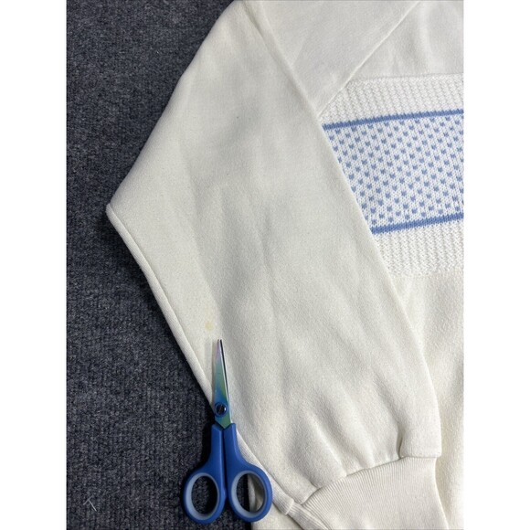 Vintage 90s Double Collared Crewneck Sweater Crocheted Size 2XL - Picture 5 of 9